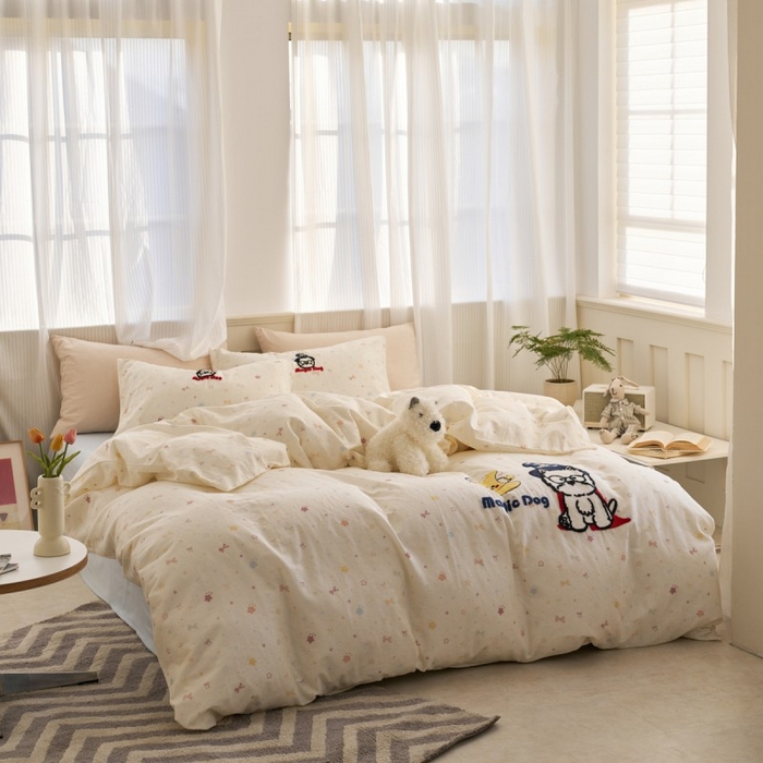 91家纺网 家纺一手货源 找家纺 （总）洋铭区（原狠狠爱） 2025新款A类全棉双层纱毛巾绣四件套