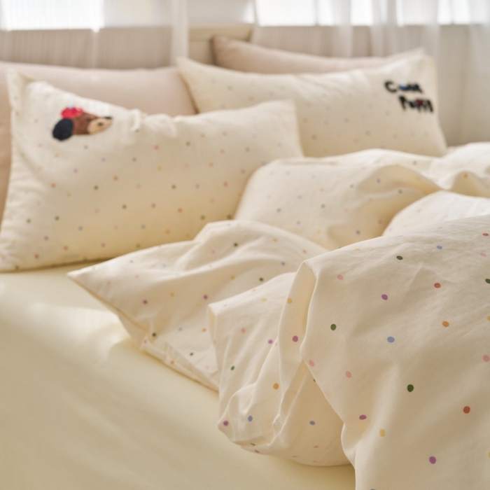 91家纺网 家纺一手货源 找家纺 洋铭区（原狠狠爱） 2025新款A类全棉双层纱毛巾绣四件套 蓝色购物车