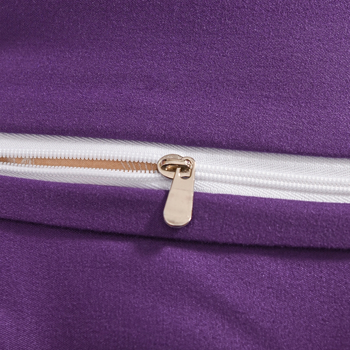 91家纺网 家纺一手货源 找家纺 优美 2025新款一字绣提花四件套系列 五彩斑斓（紫色）