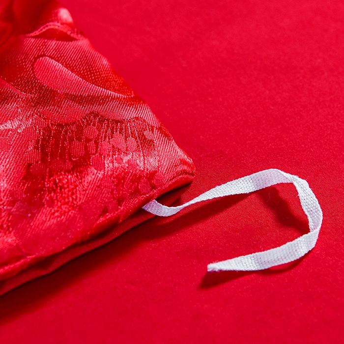 91家纺网 家纺一手货源 找家纺 优美 2025新款一字绣提花四件套系列 国色牡丹-大红