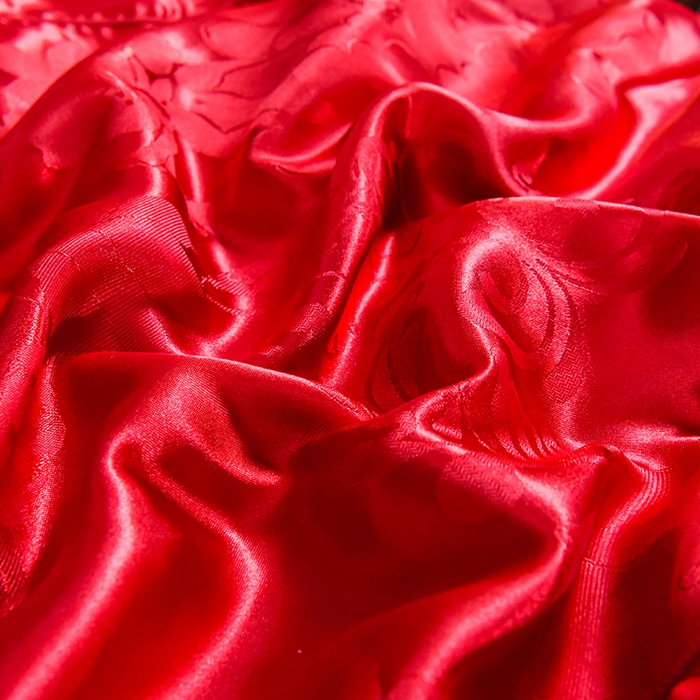 91家纺网 家纺一手货源 找家纺 优美 2025新款一字绣提花四件套系列 国色牡丹-大红