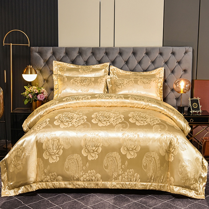 91家纺网 家纺一手货源 找家纺 （总）优美 2025新款一字绣提花四件套系列