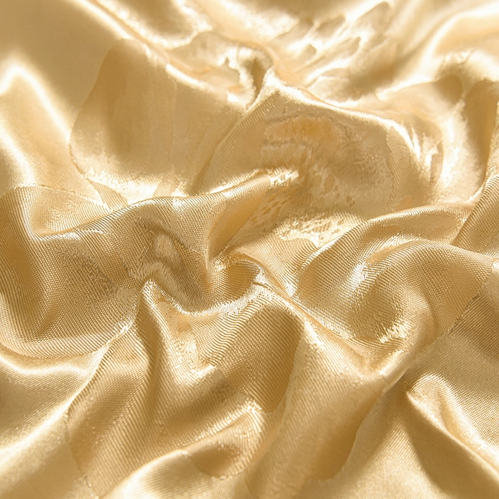 91家纺网 家纺一手货源 找家纺 优美 2025新款一字绣提花四件套系列 花间飞舞（金驼）