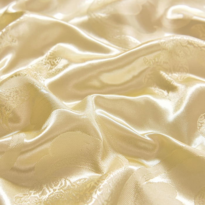 91家纺网 家纺一手货源 找家纺 优美 2025新款一字绣提花四件套系列 琳达与珍妮（米黄）