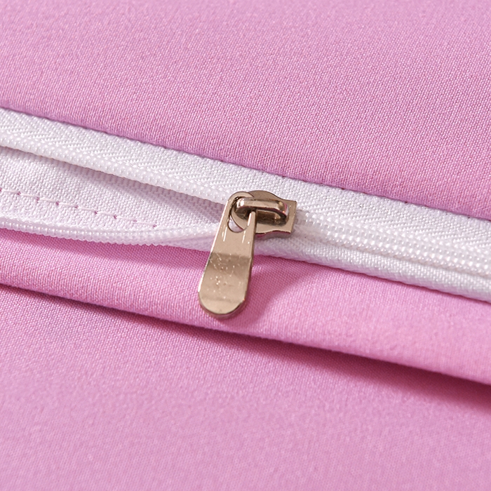 91家纺网 家纺一手货源 找家纺 优美 2025新款一字绣提花四件套系列 花间飞舞（粉红）