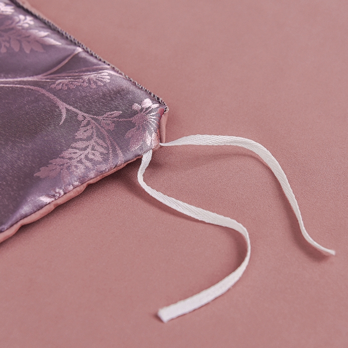 91家纺网 家纺一手货源 找家纺 优美 2025新款一字绣提花四件套系列 叶语迷裳（藕荷色）