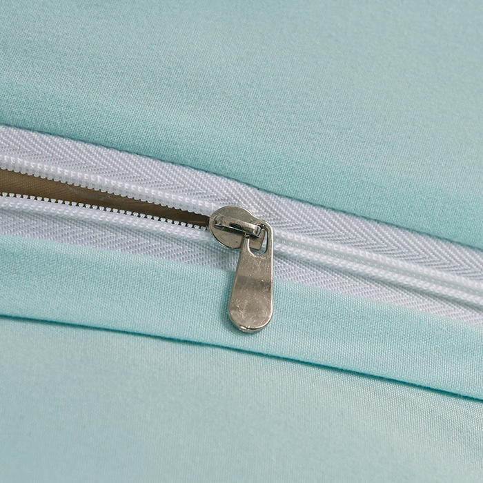 91家纺网 家纺一手货源 找家纺 优美 2025新款一字绣提花四件套系列 叶语迷裳（水绿）