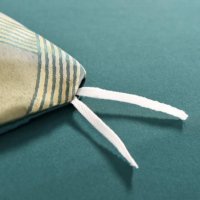 91家纺网 家纺一手货源 找家纺 优美 2025新款一字绣提花四件套系列 尊享繁华（翡翠绿）