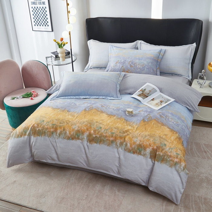 雲归梦 2025春夏新款全棉纯棉5D数码印花四件套 日照金山