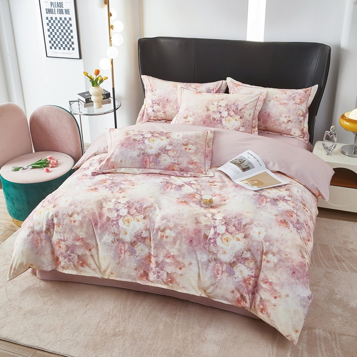 91家纺网 家纺一手货源 找家纺 （总）雲归梦 2025春夏新款全棉纯棉5D数码印花四件套