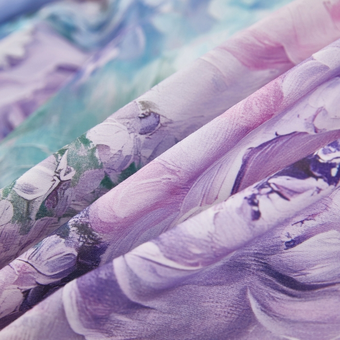 91家纺网 家纺一手货源 找家纺 雲归梦 2025春夏新款全棉纯棉5D数码印花四件套 山樱漫语