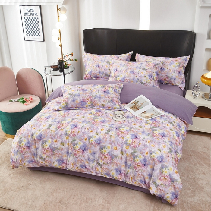 91家纺网 家纺一手货源 找家纺 （总）雲归梦 2025春夏新款全棉纯棉5D数码印花四件套