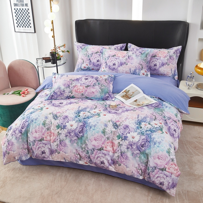 91家纺网 家纺一手货源 找家纺 （总）雲归梦 2025春夏新款全棉纯棉5D数码印花四件套