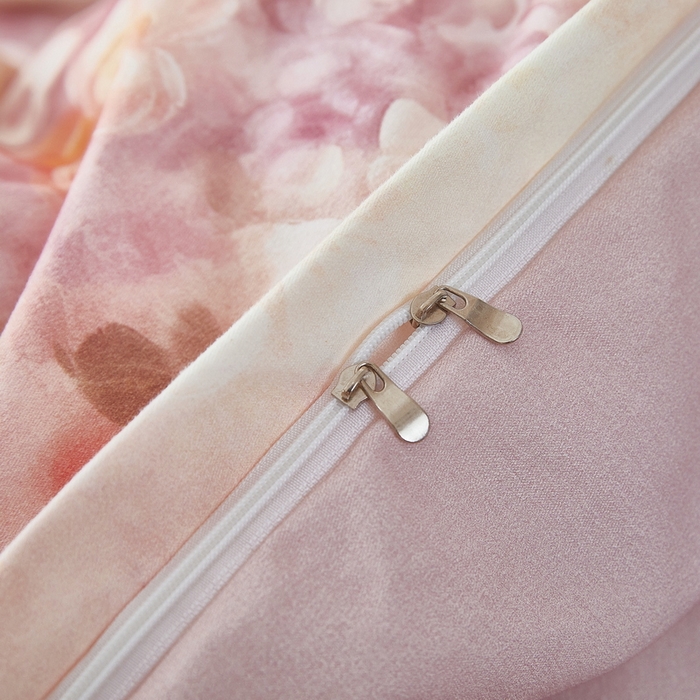 91家纺网 家纺一手货源 找家纺 雲归梦 2025春夏新款全棉纯棉5D数码印花四件套 如若梦境-桔