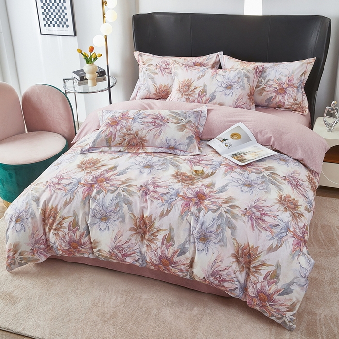 91家纺网 家纺一手货源 找家纺 （总）雲归梦 2025春夏新款全棉纯棉5D数码印花四件套