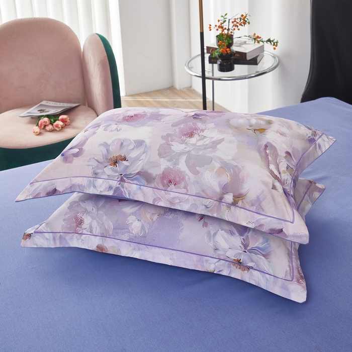 91家纺网 家纺一手货源 找家纺 雲归梦 2025春夏新款全棉纯棉5D数码印花四件套 倾心之恋