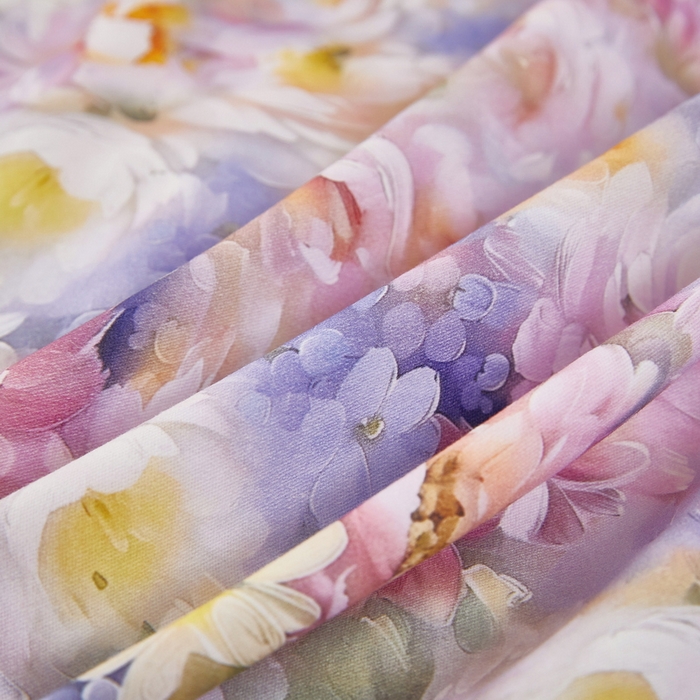 91家纺网 家纺一手货源 找家纺 雲归梦 2025春夏新款全棉纯棉5D数码印花四件套 花舞序曲