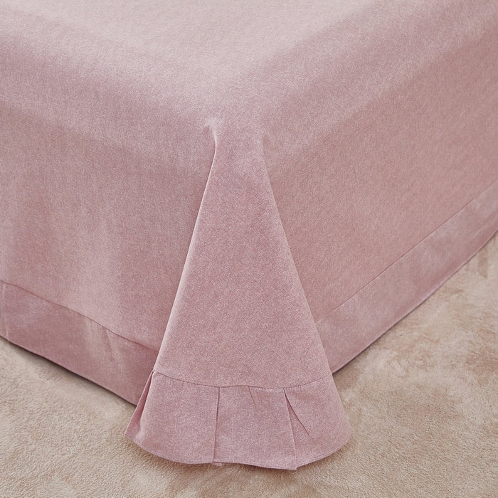 91家纺网 家纺一手货源 找家纺 雲归梦 2025春夏新款全棉纯棉5D数码印花四件套 荷韵飘香-粉