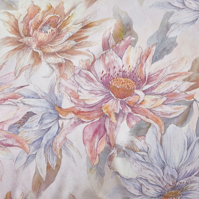 91家纺网 家纺一手货源 找家纺 雲归梦 2025春夏新款全棉纯棉5D数码印花四件套 荷韵飘香-粉