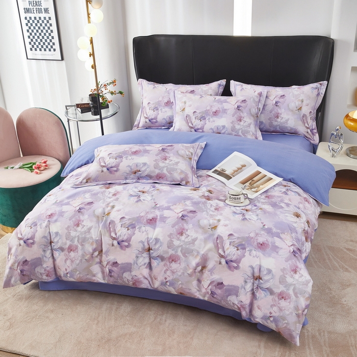 91家纺网 家纺一手货源 找家纺 （总）雲归梦 2025春夏新款全棉纯棉5D数码印花四件套