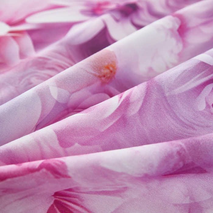 91家纺网 家纺一手货源 找家纺 雲归梦 2025春夏新款全棉纯棉5D数码印花四件套 蝴蝶仙子-紫