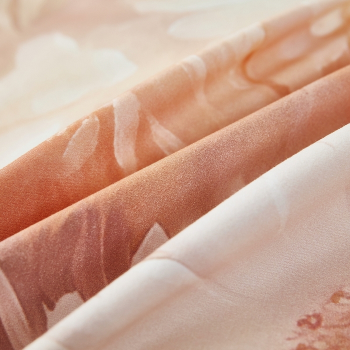 91家纺网 家纺一手货源 找家纺 雲归梦 2025春夏新款全棉纯棉5D数码印花四件套 盛世牡丹-粉