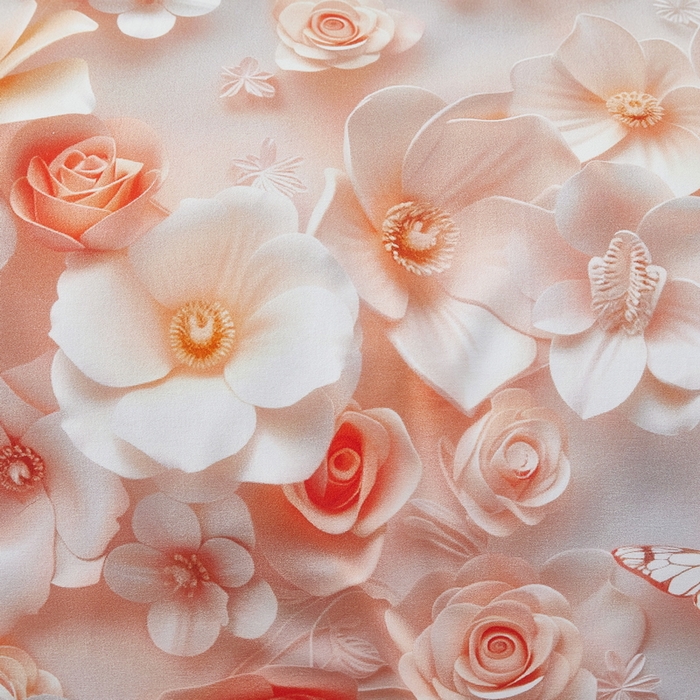 91家纺网 家纺一手货源 找家纺 雲归梦 2025春夏新款全棉纯棉5D数码印花四件套 花语悠然-粉