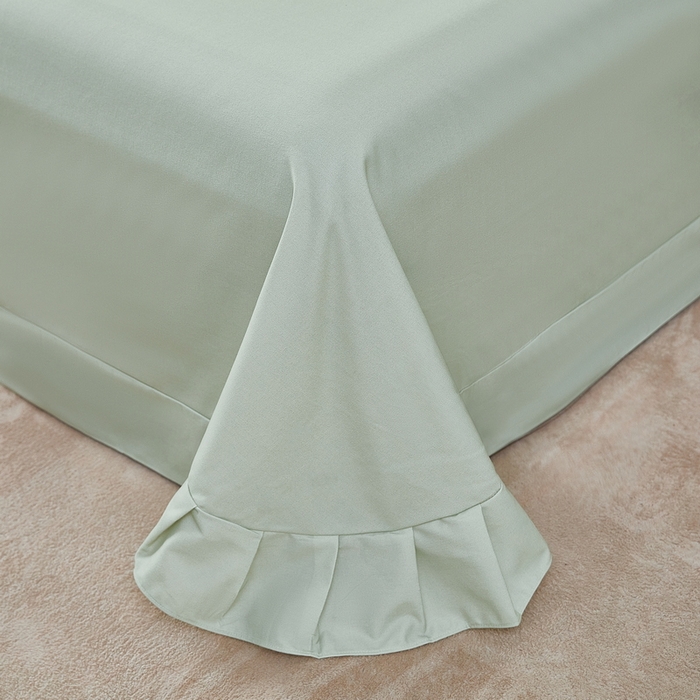 91家纺网 家纺一手货源 找家纺 雲归梦 2025春夏新款全棉纯棉5D数码印花四件套 如若梦境-绿