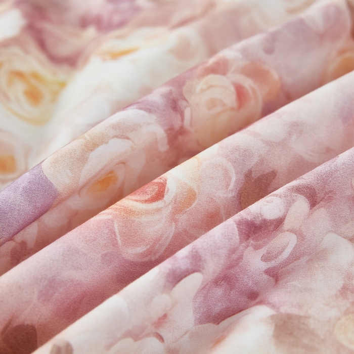 91家纺网 家纺一手货源 找家纺 雲归梦 2025春夏新款全棉纯棉5D数码印花四件套 如若梦境-桔