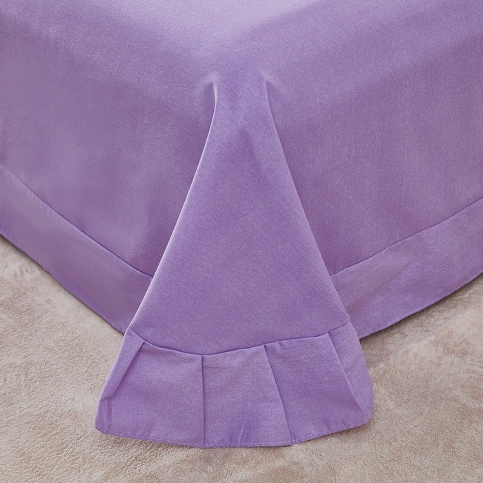 91家纺网 家纺一手货源 找家纺 雲归梦 2025春夏新款全棉纯棉5D数码印花四件套 羽毛飘飘-粉