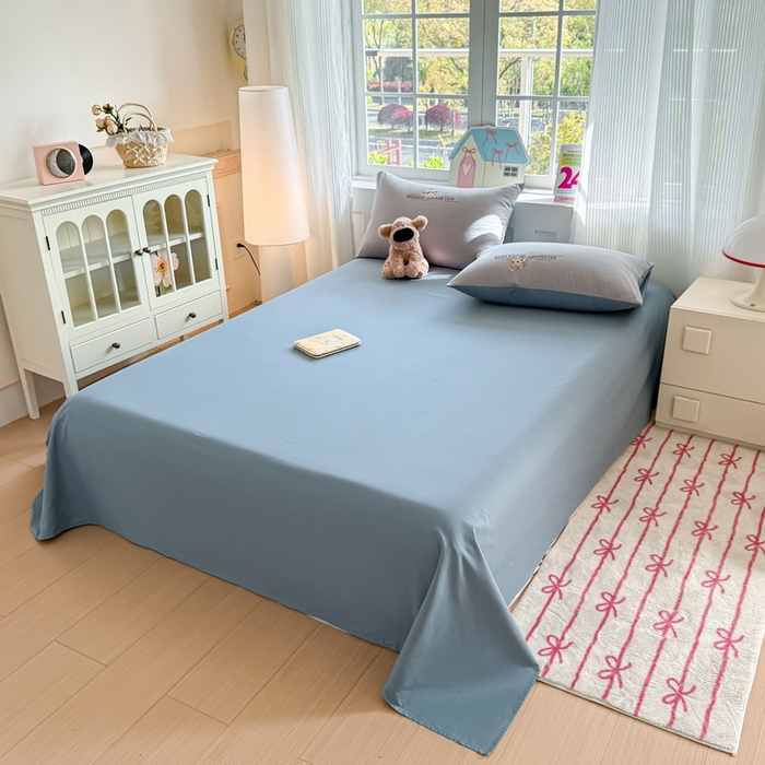 91家纺网 家纺一手货源 找家纺 雲归梦 2025春夏新款全棉纯棉刺绣潮熊学院派系列四件套 穆赛熊