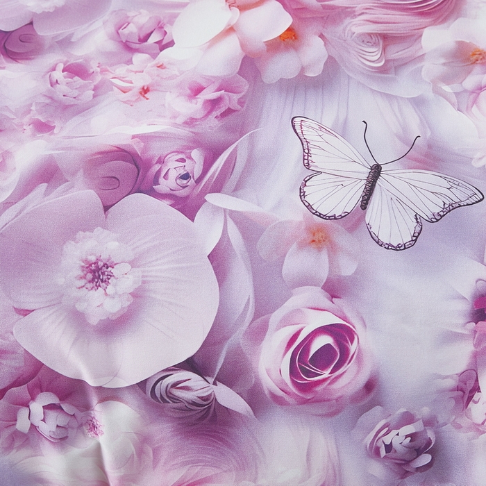 91家纺网 家纺一手货源 找家纺 雲归梦 2025春夏新款全棉纯棉5D数码印花四件套 蝴蝶仙子-紫