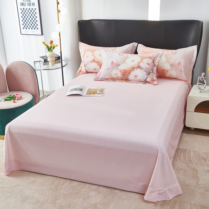 91家纺网 家纺一手货源 找家纺 雲归梦 2025春夏新款全棉纯棉5D数码印花四件套 盛世牡丹-粉