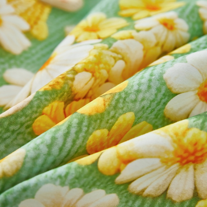 91家纺网 家纺一手货源 找家纺 雲归梦 2025春夏新款全棉纯棉5D数码印花四件套 萌宠乐园-绿