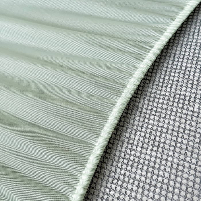 91家纺网 家纺一手货源 找家纺 卡罗兰 2025新款豆豆凉席小冰熊床裙床笠款 水蓝-床笠