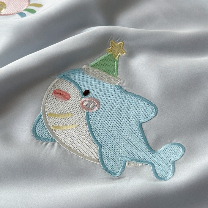 91家纺网 家纺一手货源 找家纺 （总）柚子YOUTH 2025新款60S兰精天丝绣花大豆夏被四件套