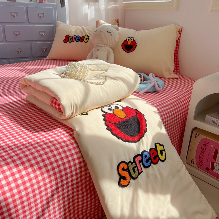 91家纺网 家纺一手货源 找家纺 （总）子钦家纺 2025春夏新款奶油风手包边毛巾绣单夏被夏凉被空调被夏被四件套