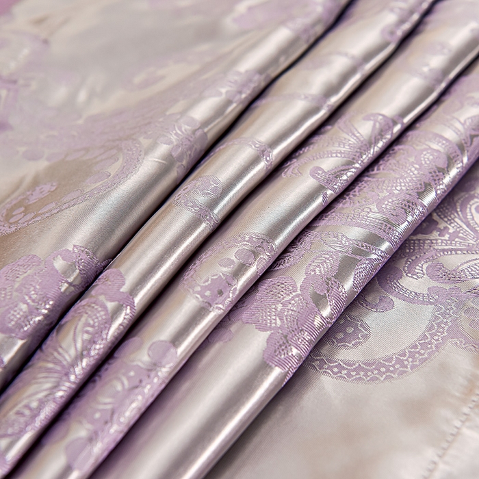 91家纺网 家纺一手货源 找家纺 优美 2025新款高克重贡缎提花四件套系列 伯爵-紫金