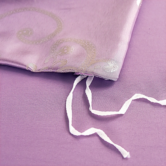 91家纺网 家纺一手货源 找家纺 优美 2025新款高克重贡缎提花四件套系列 伯爵-紫金