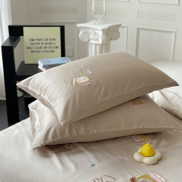 91家纺网 家纺一手货源 找家纺 柚子YOUTH 2025新款60S兰精天丝绣花大豆夏被四件套 寿司拼盘