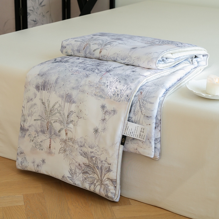 91家纺网 家纺一手货源 找家纺 （总）禾时 2025新款60支奥地利进口兰精天丝数码印花夏被空调被夏凉被薄被子