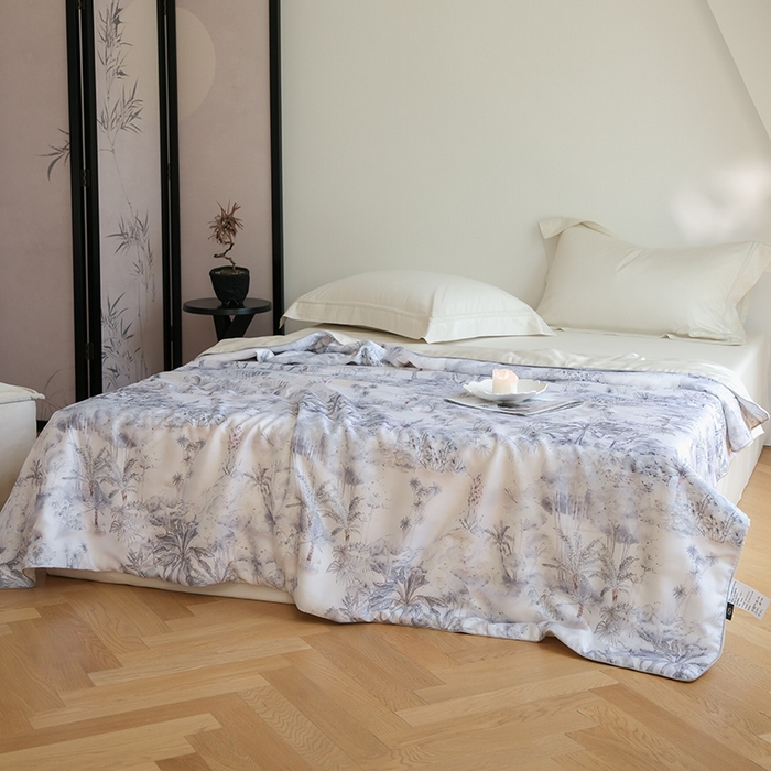 91家纺网 家纺一手货源 找家纺 （总）禾时 2025新款60支奥地利进口兰精天丝数码印花夏被空调被夏凉被薄被子