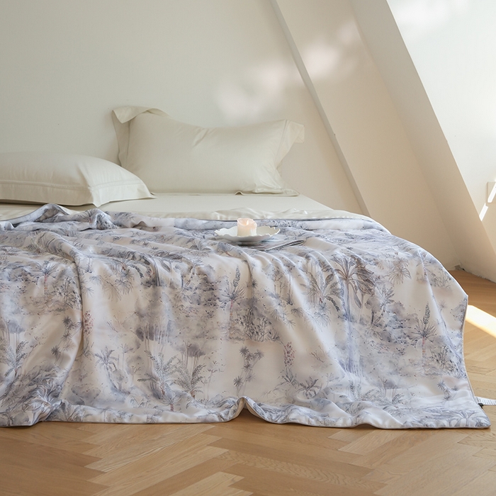 91家纺网 家纺一手货源 找家纺 （总）禾时 2025新款60支奥地利进口兰精天丝数码印花夏被空调被夏凉被薄被子