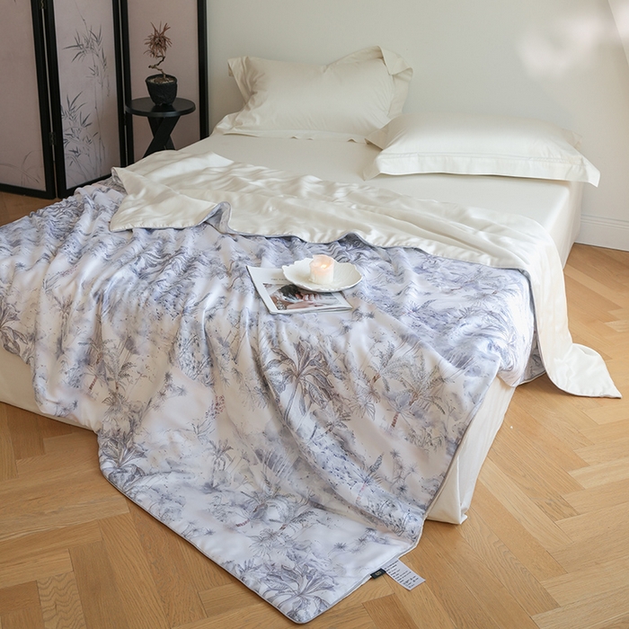 91家纺网 家纺一手货源 找家纺 （总）禾时 2025新款60支奥地利进口兰精天丝数码印花夏被空调被夏凉被薄被子