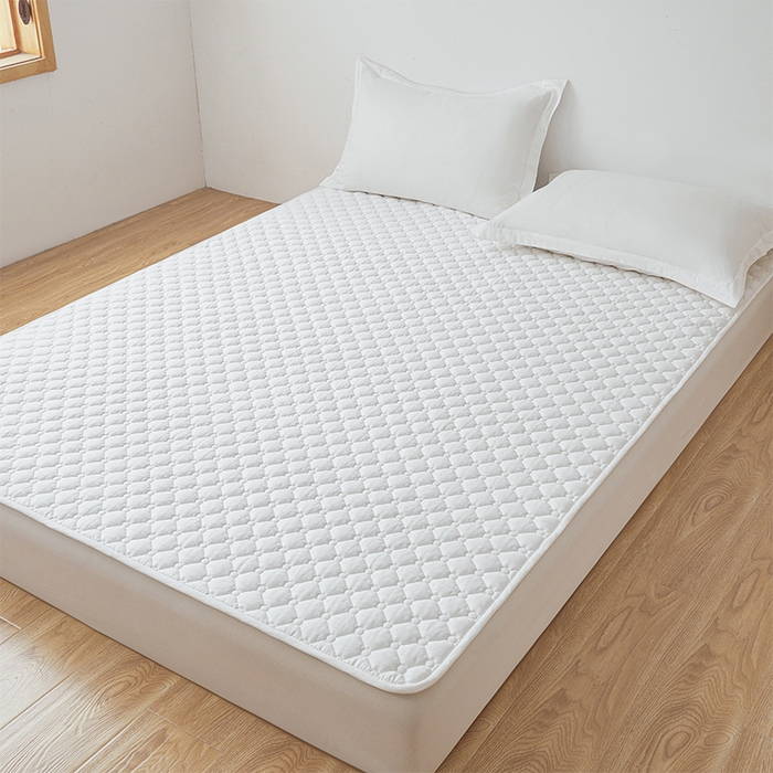 91家纺网 家纺一手货源 找家纺 丽诺床垫 2025春夏新款酒店款双面全棉抗菌床褥 酒店双面全棉抗菌床褥-白色