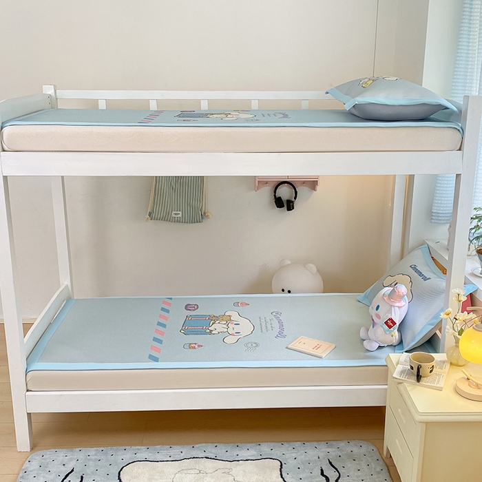 91家纺网 家纺一手货源 找家纺 蓝邻家纺 2025新款学生专用印花冰藤席 害羞玉桂狗