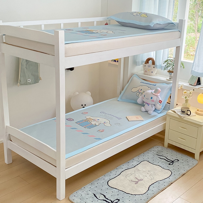 蓝邻家纺 2025新款学生专用印花冰藤席 害羞玉桂狗