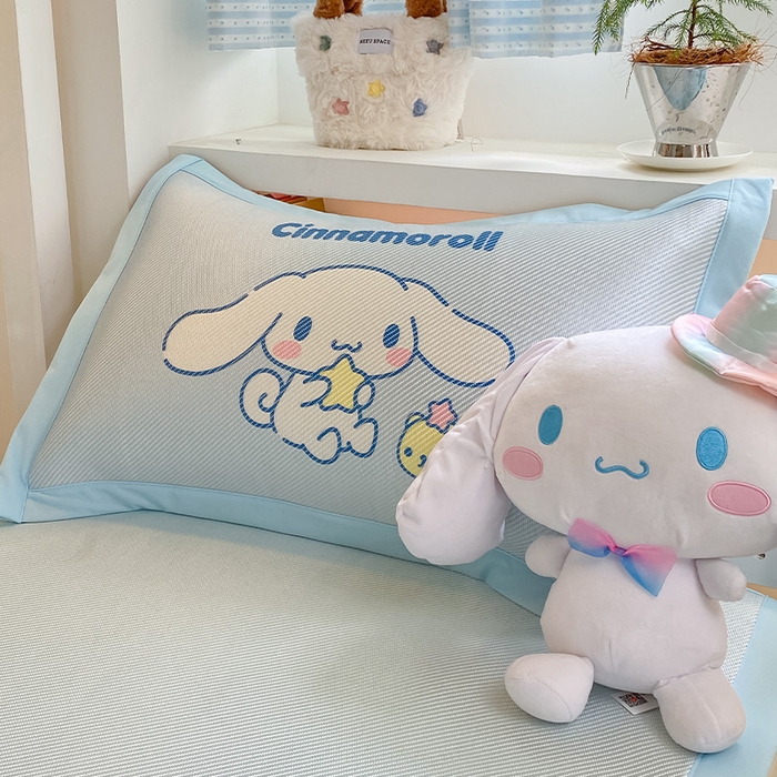 91家纺网 家纺一手货源 找家纺 蓝邻家纺 2025新款学生专用印花冰藤席 害羞玉桂狗