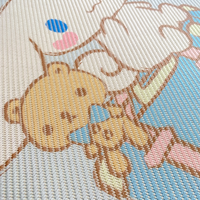 91家纺网 家纺一手货源 找家纺 蓝邻家纺 2025新款学生专用印花冰藤席 害羞玉桂狗