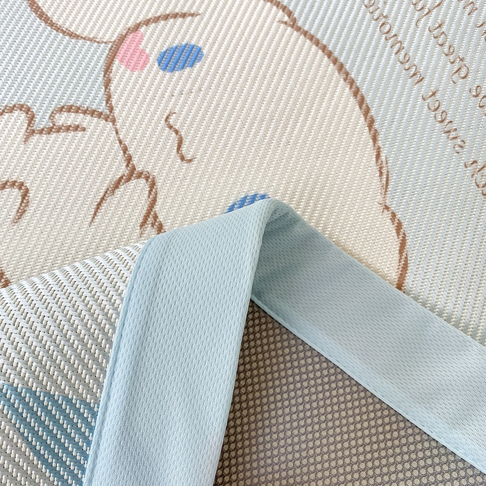 91家纺网 家纺一手货源 找家纺 蓝邻家纺 2025新款学生专用印花冰藤席 害羞玉桂狗